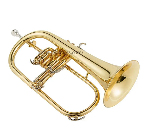 FH 600 G Bb Flugelhorn Brass with Mothpiece Case