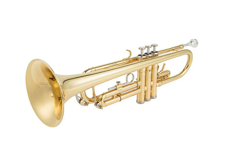 Gold Lacquer Yellow Brass Bb Student Trumpet Bb with 7 C mouthpiece