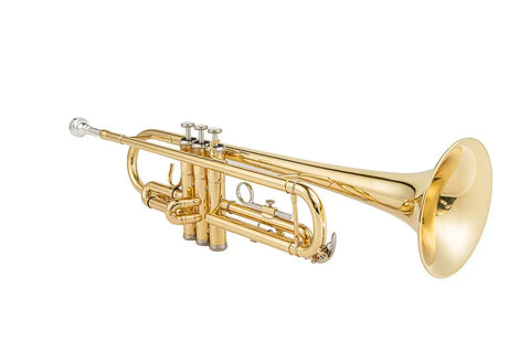 Gold Lacquer Yellow Brass Bb Student Trumpet Bb with 7 C mouthpiece