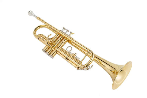 Gold Lacquer Yellow Brass Bb Student Trumpet Bb with 7 C mouthpiece