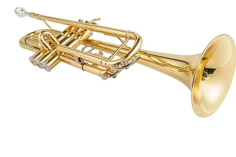 Gold Lacquer Yellow Brass Bb Student Trumpet Bb with 7 C mouthpiece