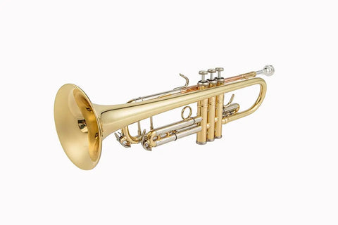 Gold Lacquer Yellow Brass Student Trumpet Bb Key Personalized customization BTR301 Student Premium Trumpet - AUROSUS  Musical Instrument Store