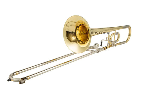 High Grade modulated tenor trombone Bb/ C tone Yellow Brass Clear Lacquer Professional musical brass instrument - AUROSUS  Musical Instrument Store