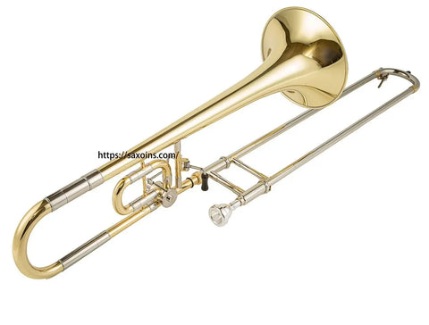 High Grade modulated tenor trombone Bb/ C tone Yellow Brass Clear Lacquer Professional musical brass instrument - AUROSUS  Musical Instrument Store