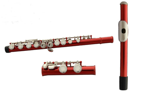 Premium Professional Flute Red key C key flute close hole 16 holes flute - AUROSUS  Musical Instrument Store