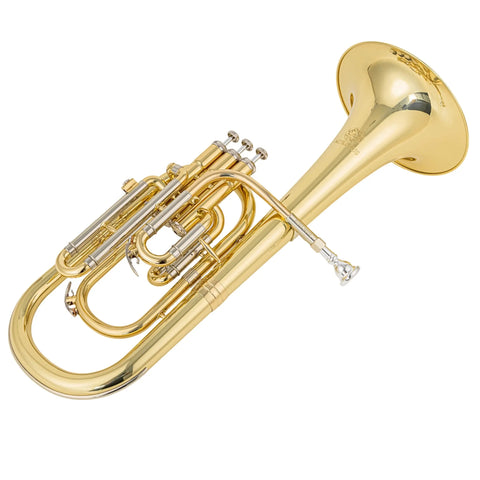 Pro-Grade Alto Horn Featuring Monel Pistons & Gold Brass Mouthpipe | 8″ Bell, Nickel Silver Slide, Lacquer Finish | Professional Brass Instrument AUROSUS