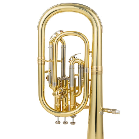 Pro-Grade Alto Horn Featuring Monel Pistons & Gold Brass Mouthpipe | 8″ Bell, Nickel Silver Slide, Lacquer Finish | Professional Brass Instrument AUROSUS