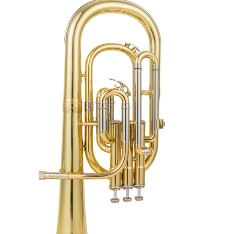 Pro-Grade Alto Horn Featuring Monel Pistons & Gold Brass Mouthpipe | 8″ Bell, Nickel Silver Slide, Lacquer Finish | Professional Brass Instrument AUROSUS