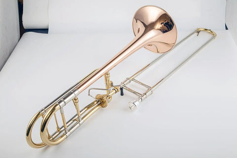 42F Professional Bb/F Modulated 42AF tenor trombone Clear Lacquer Modulated trombone F key nickel silver brass outer inner tube 03