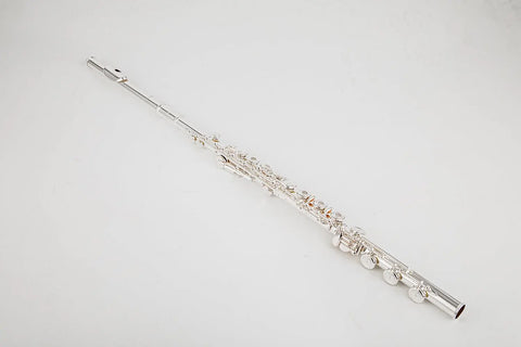 Sterling silver mouthpiece 17 open and closed hole nickel silver body C flute
