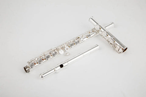 Sterling silver mouthpiece 17 open and closed hole nickel silver body C flute