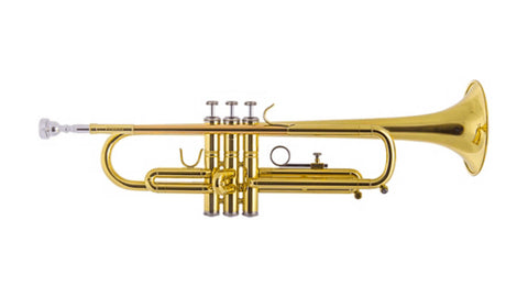 Student Bb Trumpet Lacquer brass Standard student gold silver two color choice Monel Pistons Lead Free Soldering - AUROSUS  Musical Instrument Store