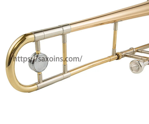 TB301 Student Tenor trombone Bb Gold Brass Bell Clear Lacquer Professional brass instrument - AUROSUS  Musical Instrument Store