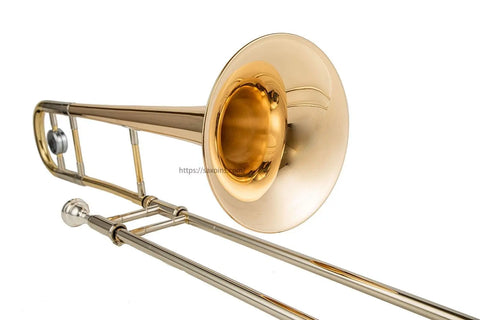 TB301 Student Tenor trombone Bb Gold Brass Bell Clear Lacquer Professional brass instrument - AUROSUS  Musical Instrument Store