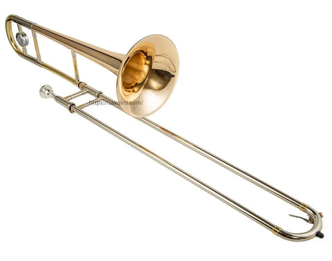 TB301 Student Tenor trombone Bb Gold Brass Bell Clear Lacquer Professional brass instrument - AUROSUS  Musical Instrument Store