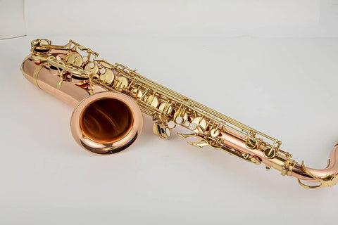 Tenor saxophone Bb key gold lacquer with high f# instrumentos musicales sax tenor rose brass body with cataphoric key - AUROSUS  Musical Instrument Store