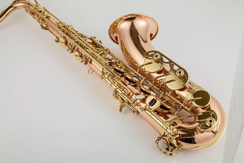 Tenor saxophone Bb key gold lacquer with high f# instrumentos musicales sax tenor rose brass body with cataphoric key - AUROSUS  Musical Instrument Store