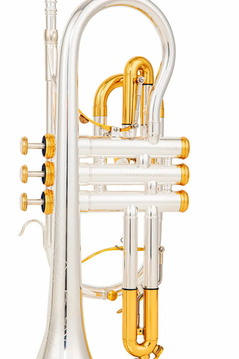 UROSUS ACR-8358S Doubler Cornet - Dual Trigger, Silver Plated, 4.75" Heavy Brass Bell AUROSUS
