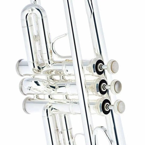 VBS 1S Trumpet Silver-plated Monel valves light weight case and mouthpiece - AUROSUS  Musical Instrument Store