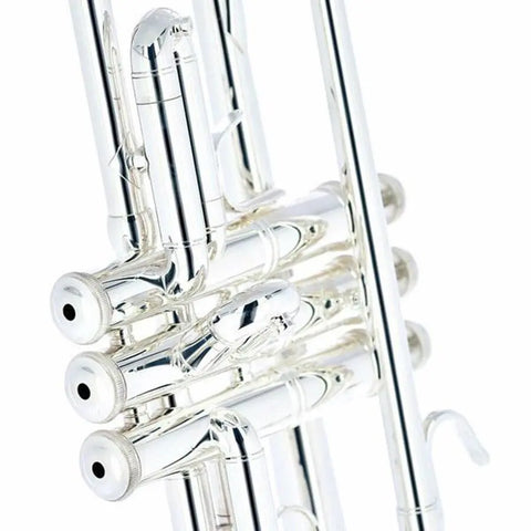 VBS 1S Trumpet Silver-plated Monel valves light weight case and mouthpiece - AUROSUS  Musical Instrument Store