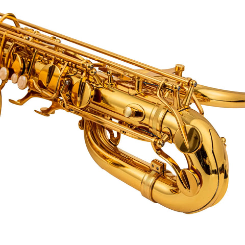 •	AUROSUS BSA-G6 Baritone Saxophone Low Bb - High F# Gold LacquerBrass  Roller case, for students and beginners Saxophone