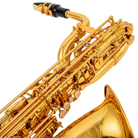 •	AUROSUS BSA-G6 Baritone Saxophone Low Bb - High F# Gold LacquerBrass  Roller case, for students and beginners Saxophone